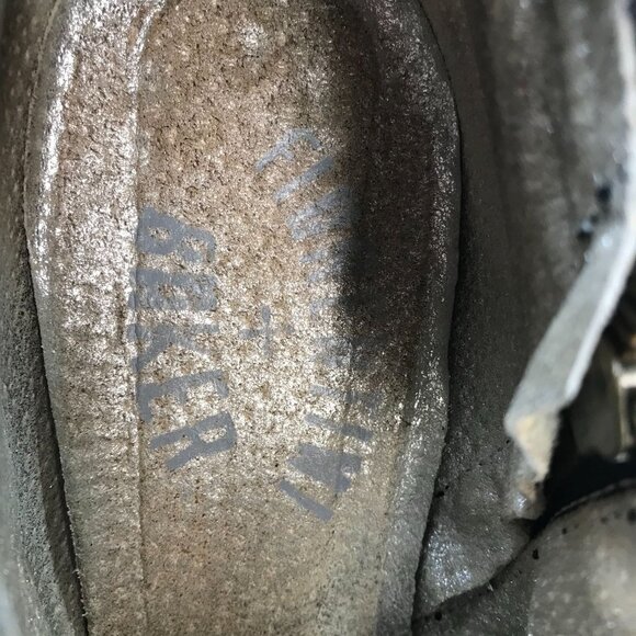 FLORENTINI + BAKER ~ WOMENS 37 ~ GRAY SUEDE STUDDED BOOTIES WITH HEEL - Picture 8 of 8